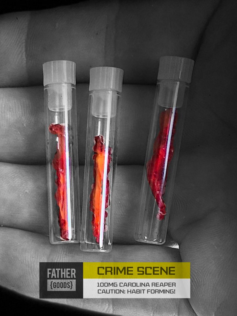 Product vials arranged artistically