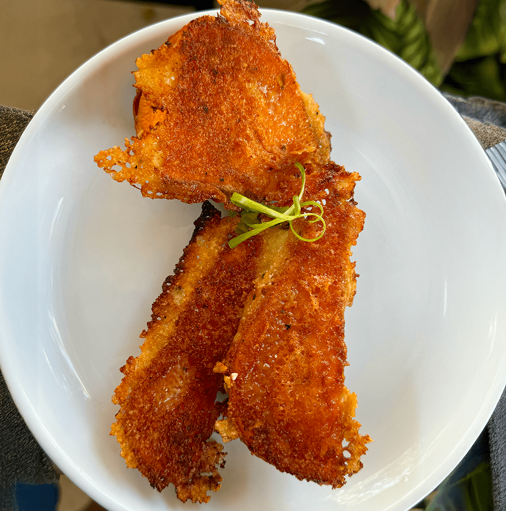 Parmesan Crusted Spicy Sweet Potatoes - Photos and recipe: Dave Sands Firecracker Farm Recipe Image