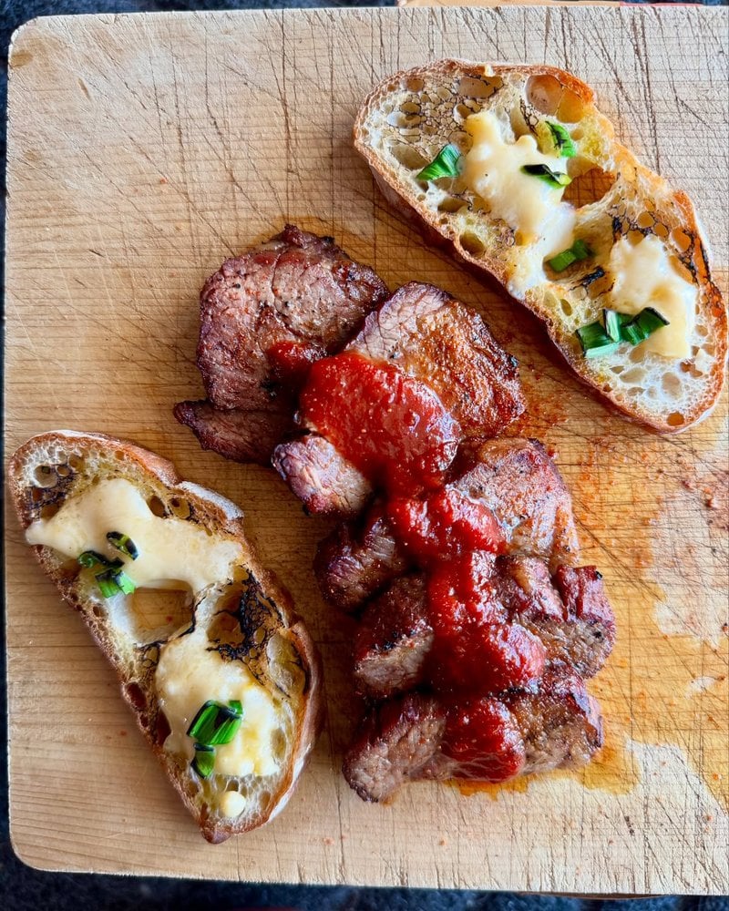 Smoked Tri-Tip and Cheese Bread - Photos and recipe: Dave Sands Firecracker Farm Recipe Image